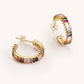 Rainbow Shimmer Hoops Gold