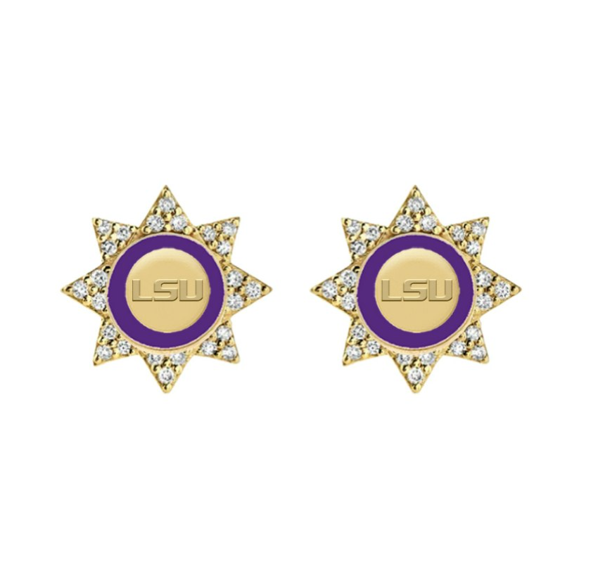 LSU starburst game day earrings