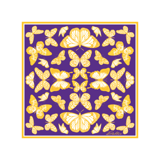 Mariposa Scarf in Purple & Gold