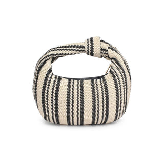Tessa Straw Knotted Clutch (BW) - Best & Co. Boutique