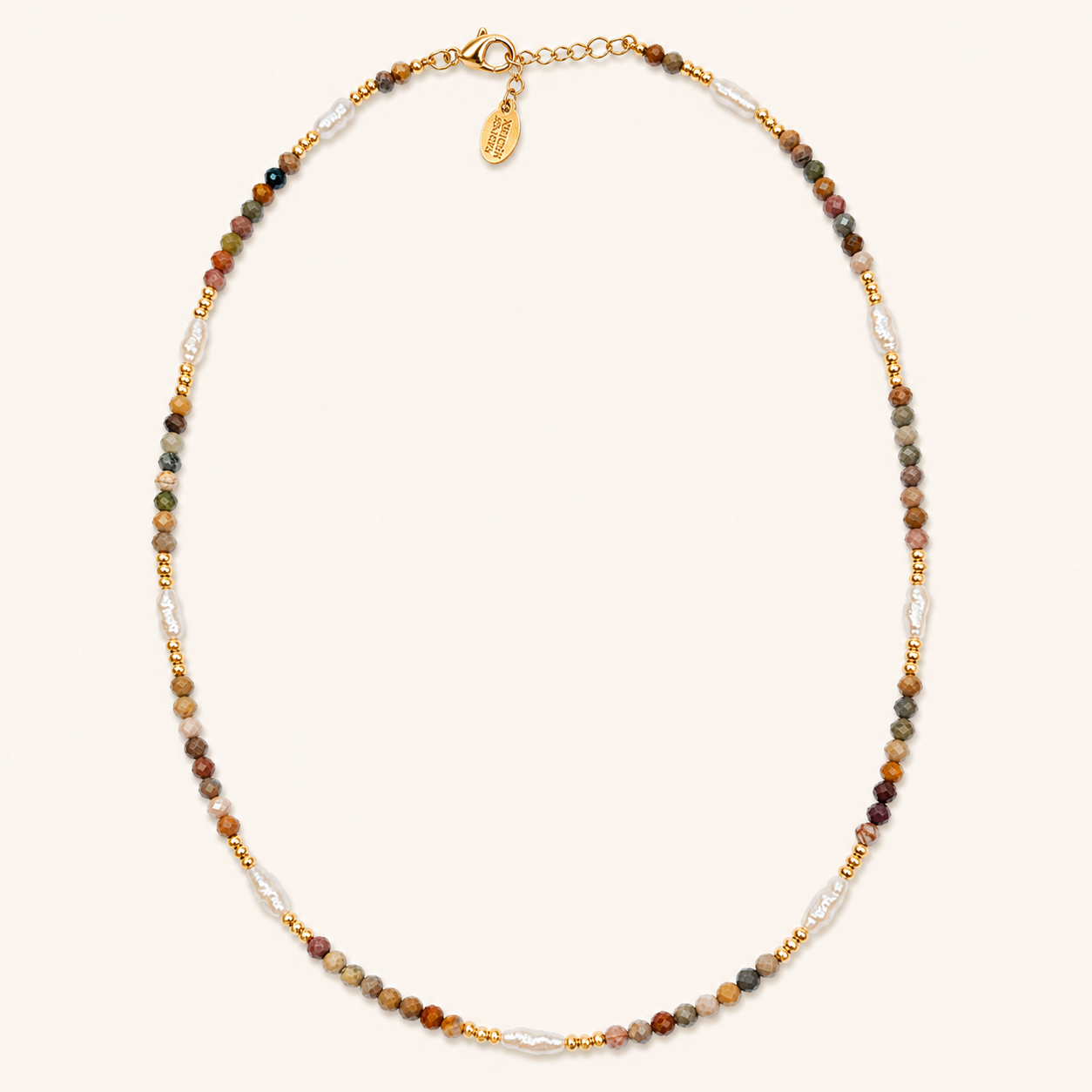 Anna Beaded Necklace | Brown