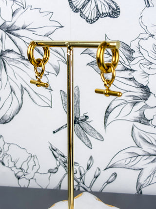 Kelly Dainty Bar Earrings | 18K Gold