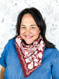 rust, peach, cream wild rag bandana scarf