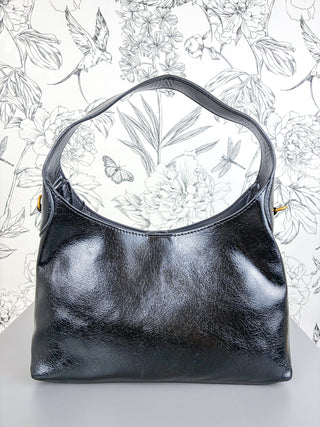 Amber Black Satchel BC BAGS VEGAN LEATHER