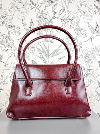 Amelie Genuine Leather Shoulder Bag – Elegant Burgundy BC BAGS Convertible Crossbody