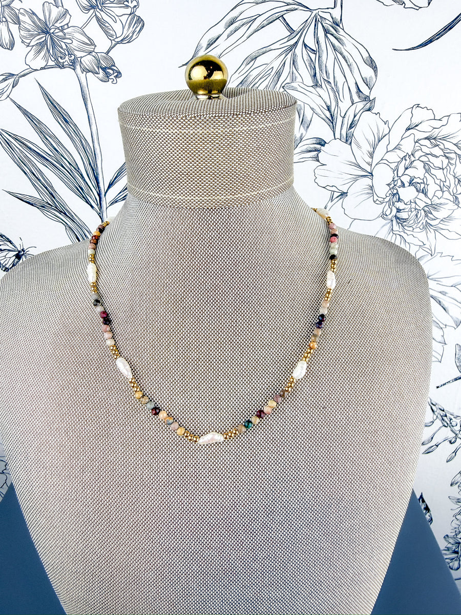Anna Beaded Necklace | Brown