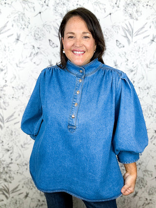 Ashford Denim Blouse CURVY ENTRO