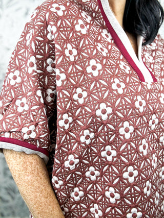 Autumn Jacquard Blouse | Curvy