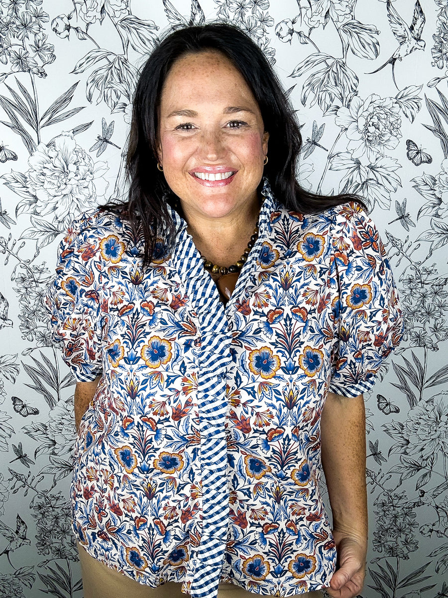 Blue Ridge Blooms Blouse