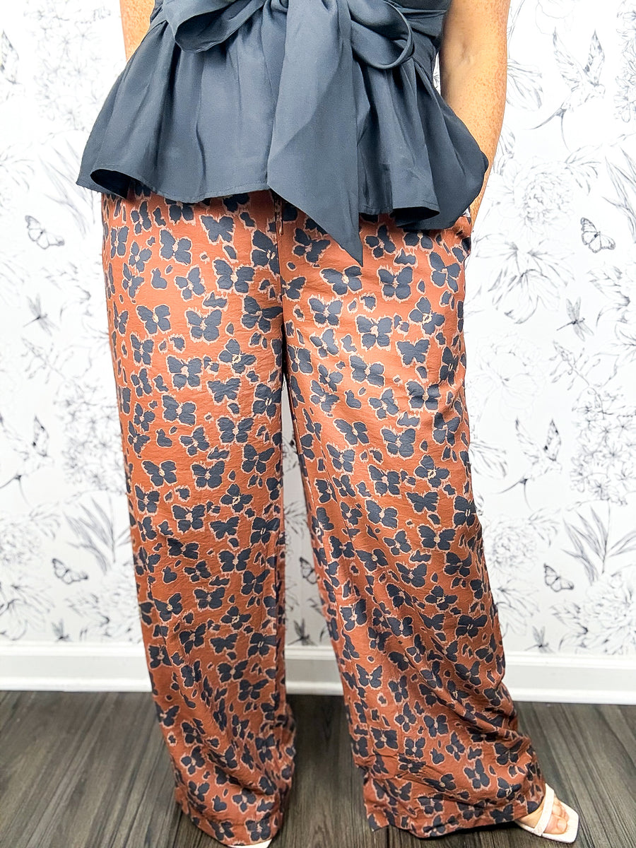 Burnished Butterfly Wide Leg Pants
