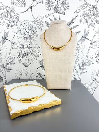 Delilah Smooth Magnetic Necklace | 18k Gold