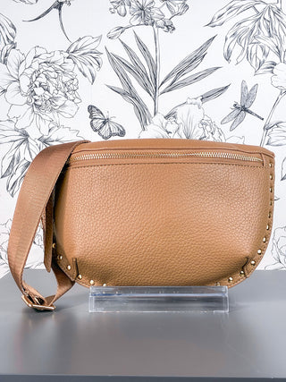 Camel Studded 2-Way Fanny Pack & Crossbody Bag BC BAGS