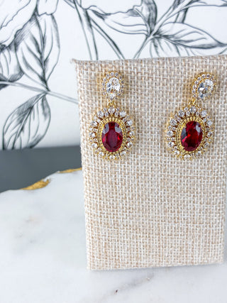 Vintage Ruby CZ Dangles