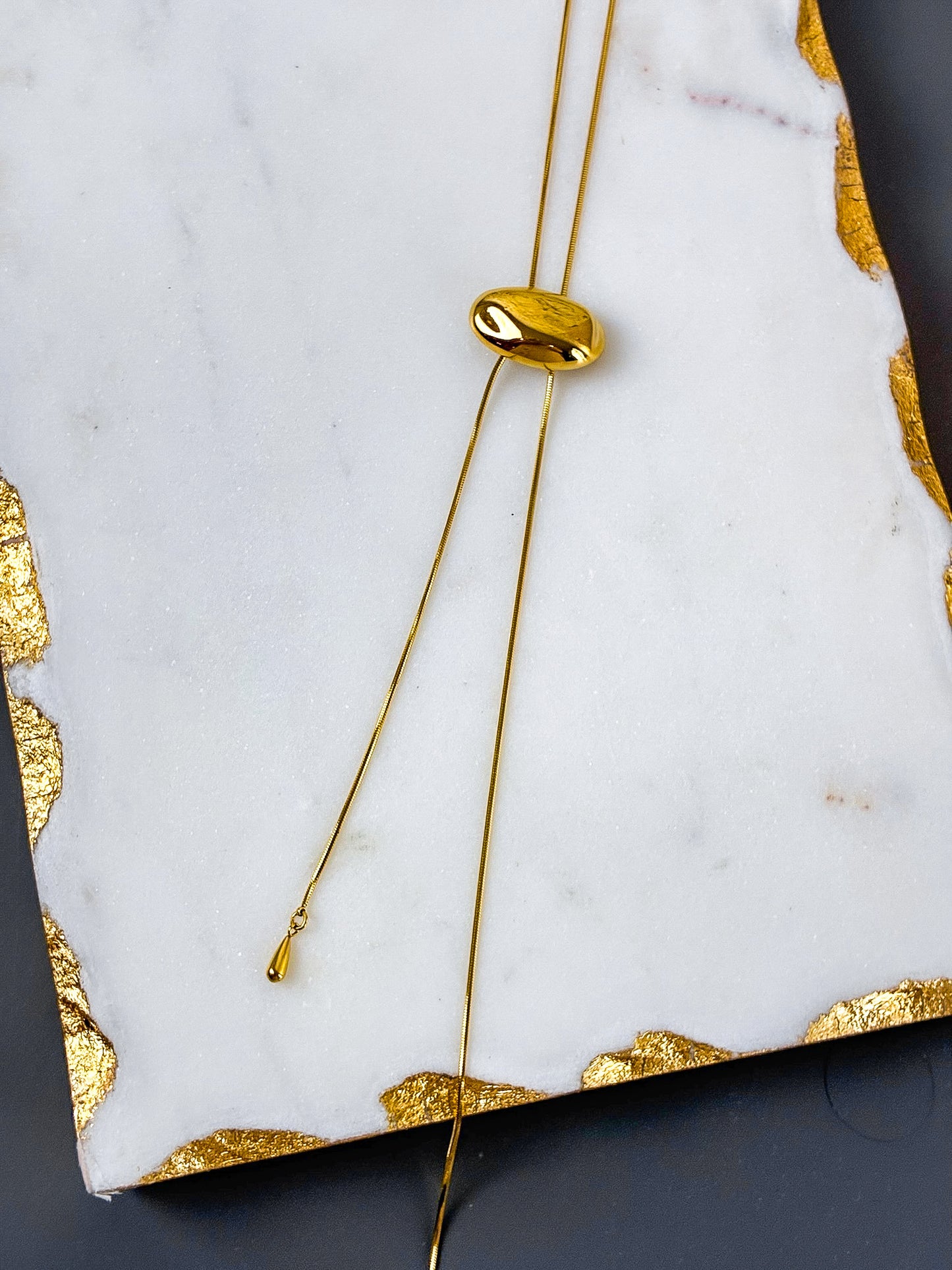 Dainty Bean Bolo, 18K Gold, Waterproof, Mila & Stevie