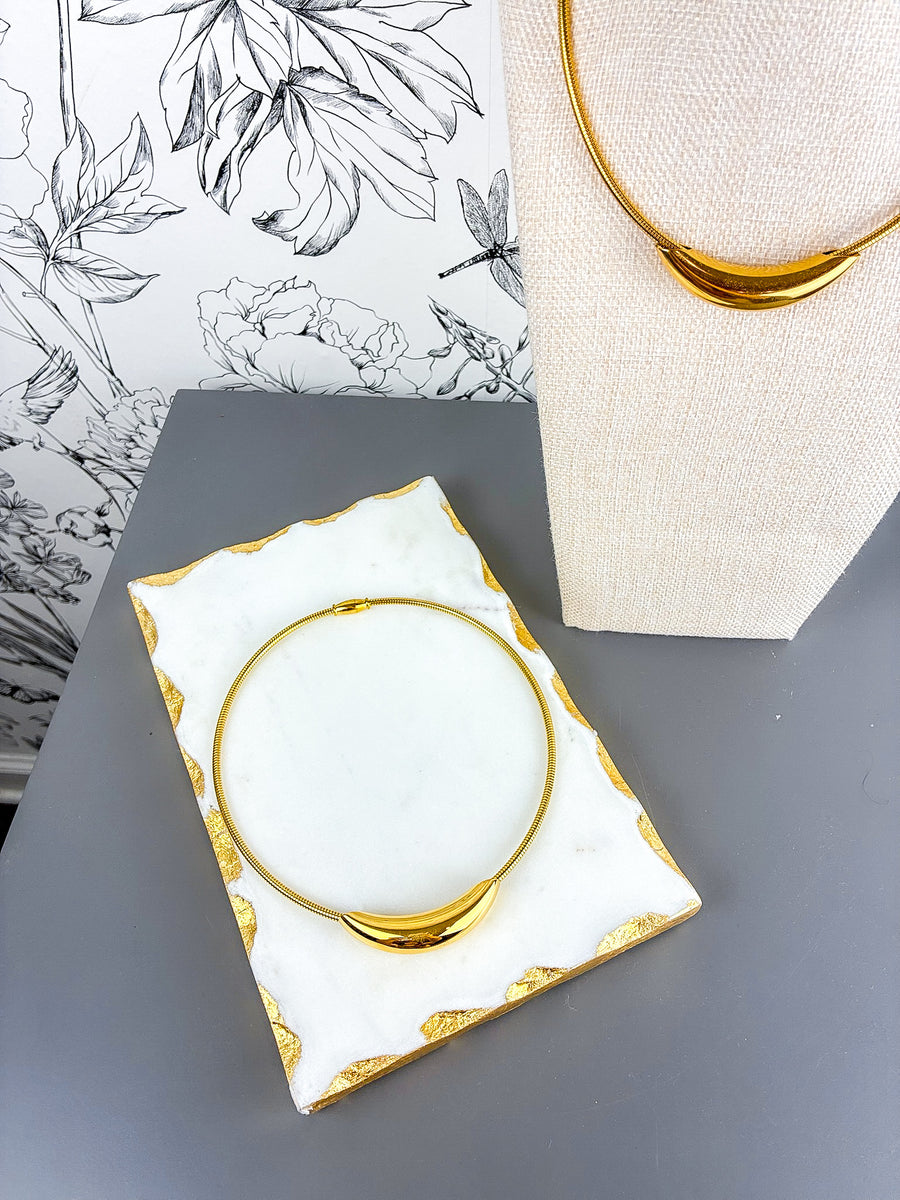 Delilah Smooth Magnetic Necklace | 18k Gold