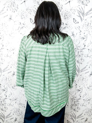 Briar Plaid Blouse | Curvy