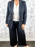 black jersey blazer boyfriend fit, from denmark, ICHI brand