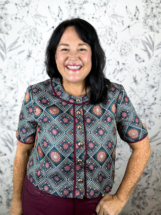 Fireside Vintage Tapestry Jacket Sincerely Ours Holiday