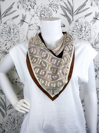 Geometric Triangle Scarf | Versatile 59" Brown BC BAGS