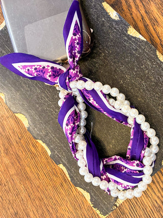 Game Day Phone Strap/Wristlet - Purple & Gold