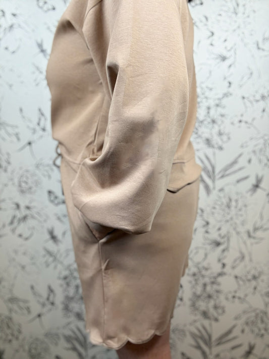 Neutral Territory Scalloped Short - Best & Co. Boutique