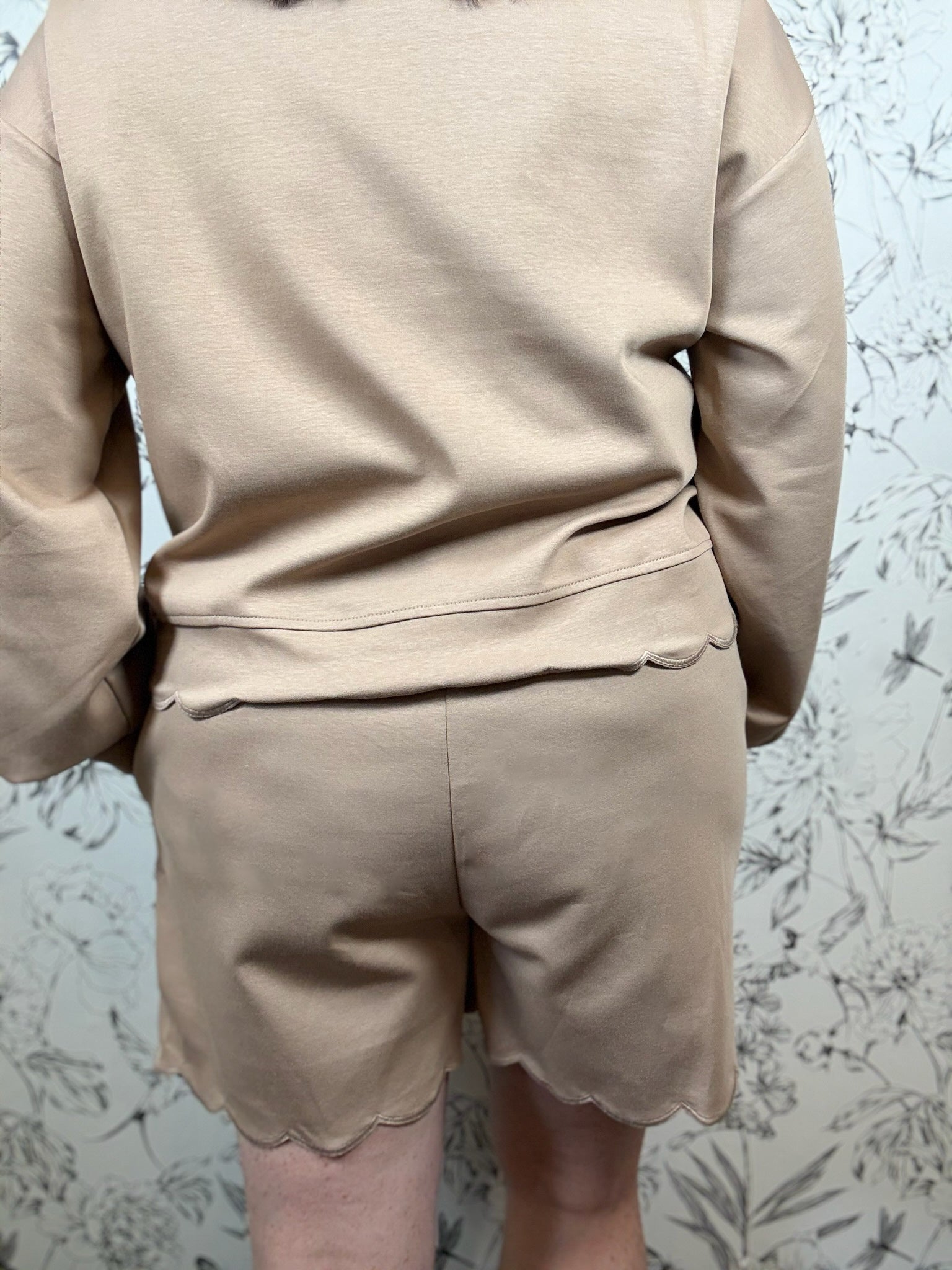 Neutral Territory Scalloped Short - Best & Co. Boutique