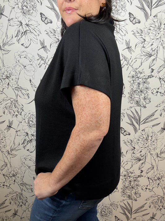 Layer Up Mock in Black Curvy - Best & Co. Boutique
