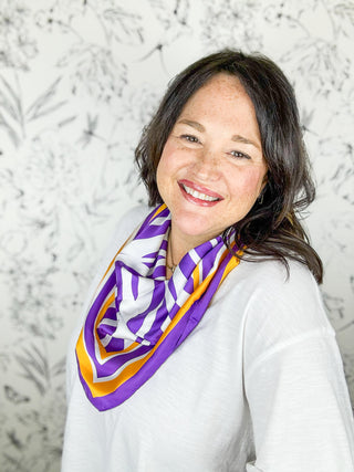 Harper Purple Stripe Scarf | MED