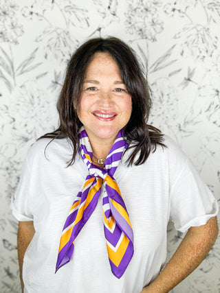 Harper Purple Stripe Scarf | MED