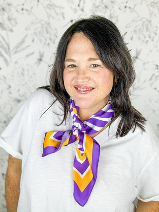 Harper Purple Stripe Scarf | MED