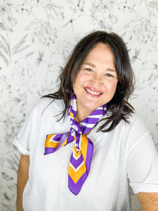 Harper Purple Stripe Scarf | MED