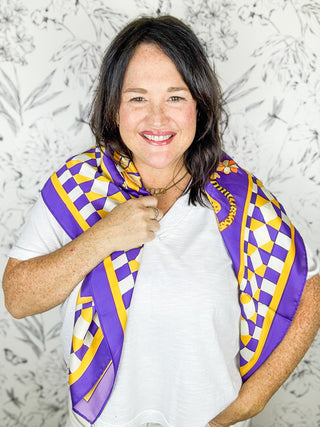 Hollis Purple Tiger Scarf | LRG