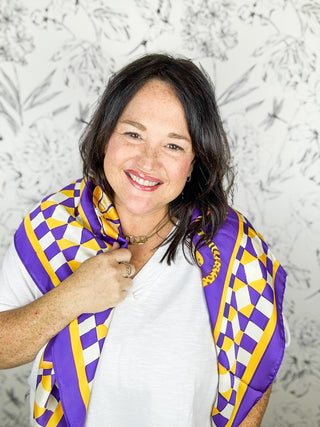 Hollis Purple Tiger Scarf | LRG