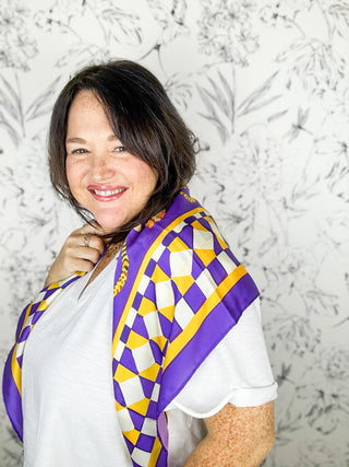 Hollis Purple Tiger Scarf | LRG