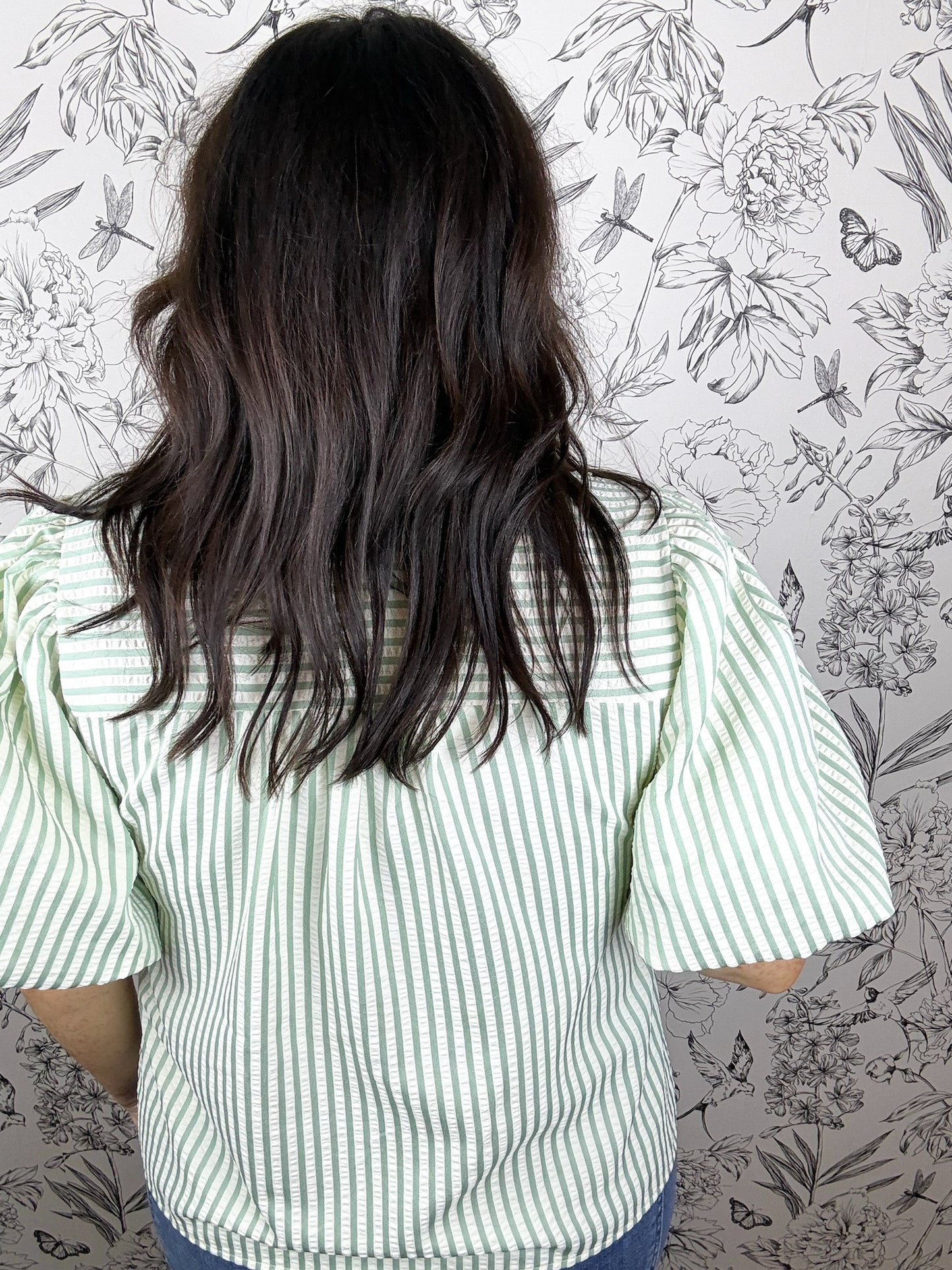 Sweet Magnolia Seersucker Blouse