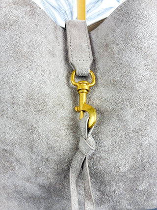 Noa Vegan Suede Hobo | Taupe
