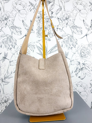 Noa Vegan Suede Hobo | Taupe