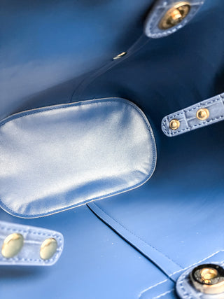 Lucia Croc Vegan Bag | Navy