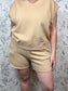 gold drawstring sweatshorts ELLE GREY
