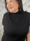 Blk Knit Comfort Mock Turtleneck - Best & Co. Boutique