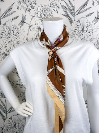 Triangle Scarf Equestrian | Brown