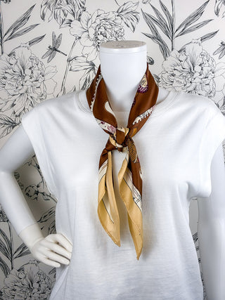 Triangle Scarf Equestrian | Brown
