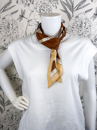 Triangle Scarf Equestrian | Brown