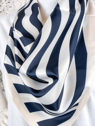 Zebra Square Scarf | Reversible