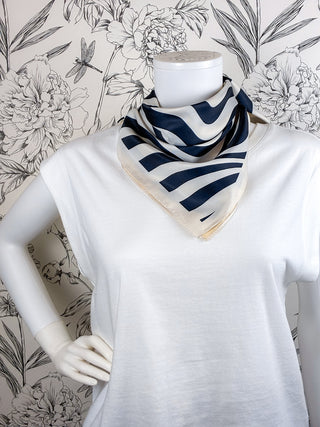 Zebra Square Scarf | Reversible