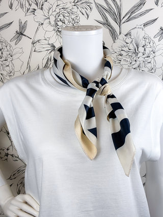 Zebra Square Scarf | Reversible