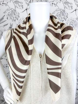Zebra Square Scarf | Reversible