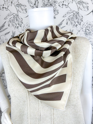Zebra Square Scarf | Reversible
