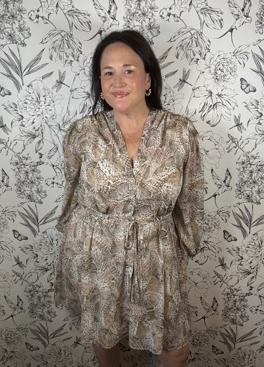 Snake print mini dress ELAN