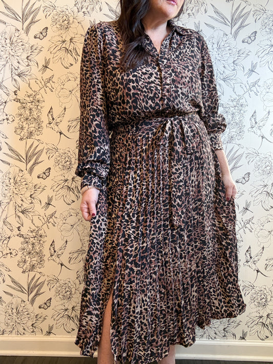 Thea Leopard Printed Shirt Dress - Best & Co. Boutique